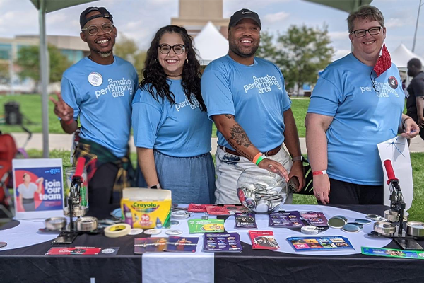 O-pa staff at the table for AfroFest Omaha
