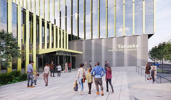 Tenaska Center for Arts Engagement rendering of entrance