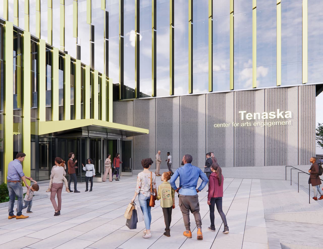 Tenaska Center for Arts Engagement rendering of entrance