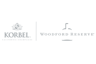 Korbel & Woodford Reserve logo lockup